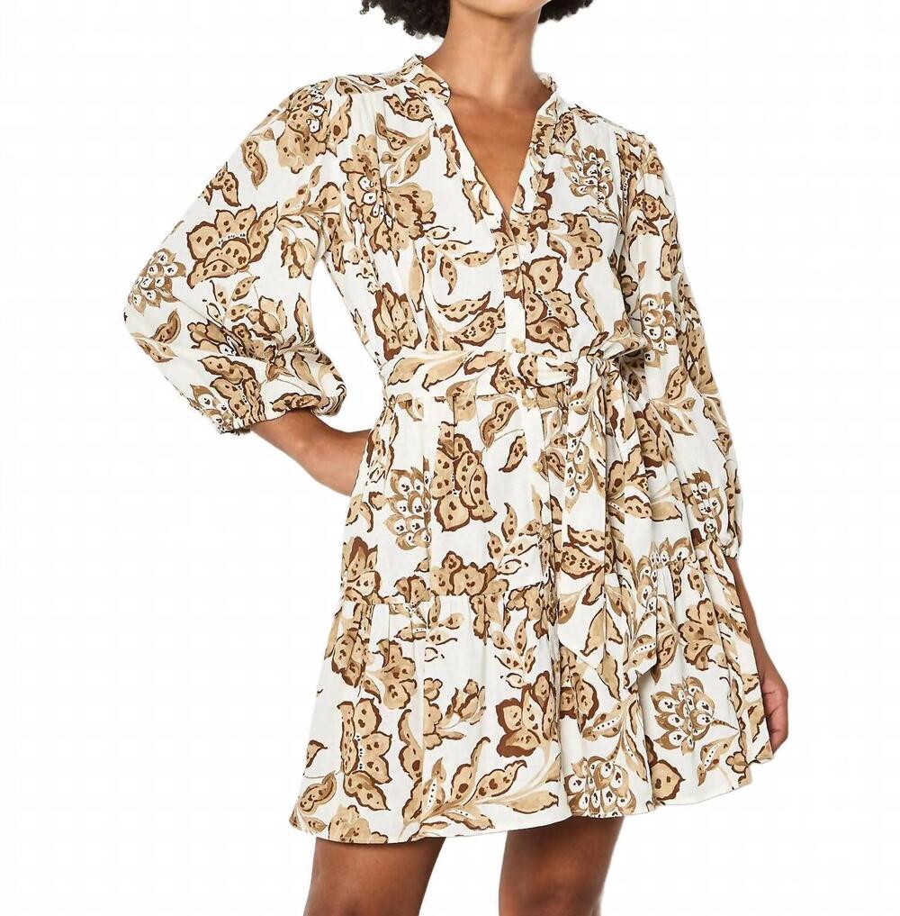 NEW APRICOT boho mini dress in sarsa cream